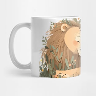 Cute Lion Animal Loving Cuddle Embrace Children Kid Tenderness Mug